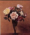 Roses in a Vase II by Henri Fantin-Latour
